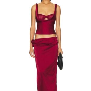 Elegant Red Two-Piece Set